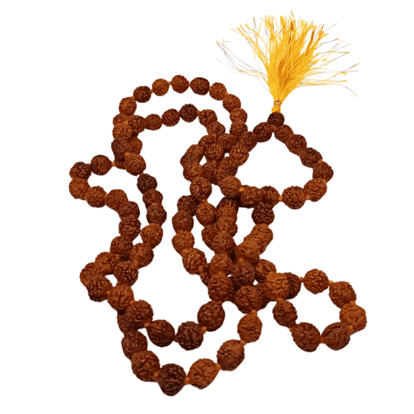 5 Mukhi Indonesian Rudraksha Mala - 108 Beads - Image 2