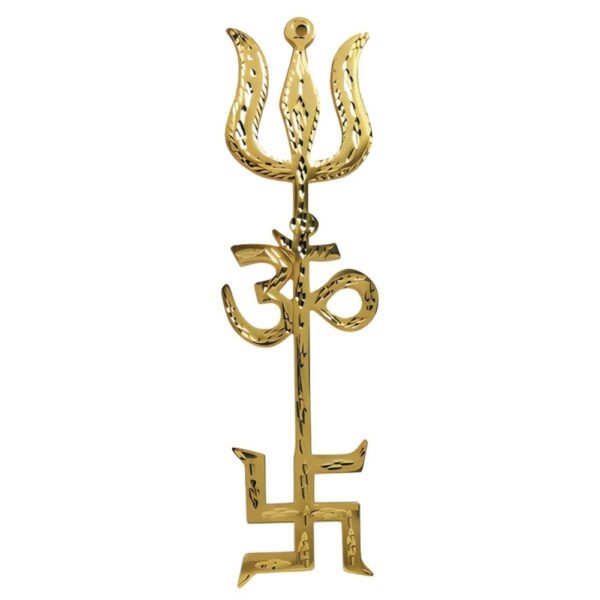 Pure Brass 3 Shakti Yantra Wall Hangings (Set of 2) - Image 2